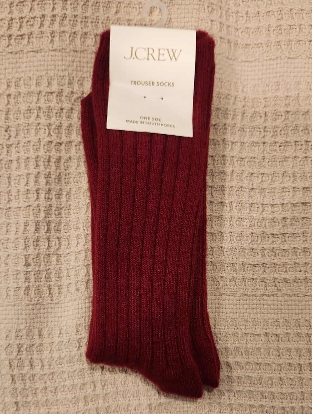 J. Crew Women's Ribbed Wine Dress Socks